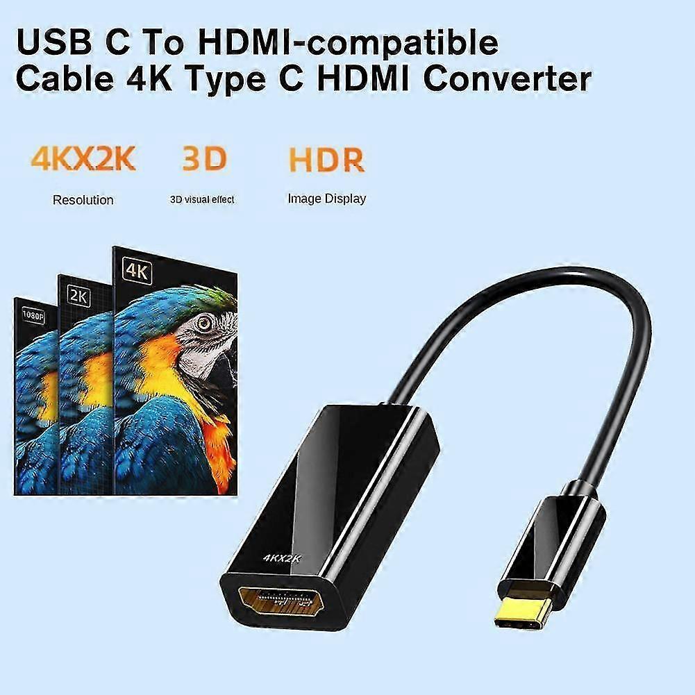 USB C To HDMI Cable 4K Type C HDMI Converter for MacBook PC Laptop TV Display A