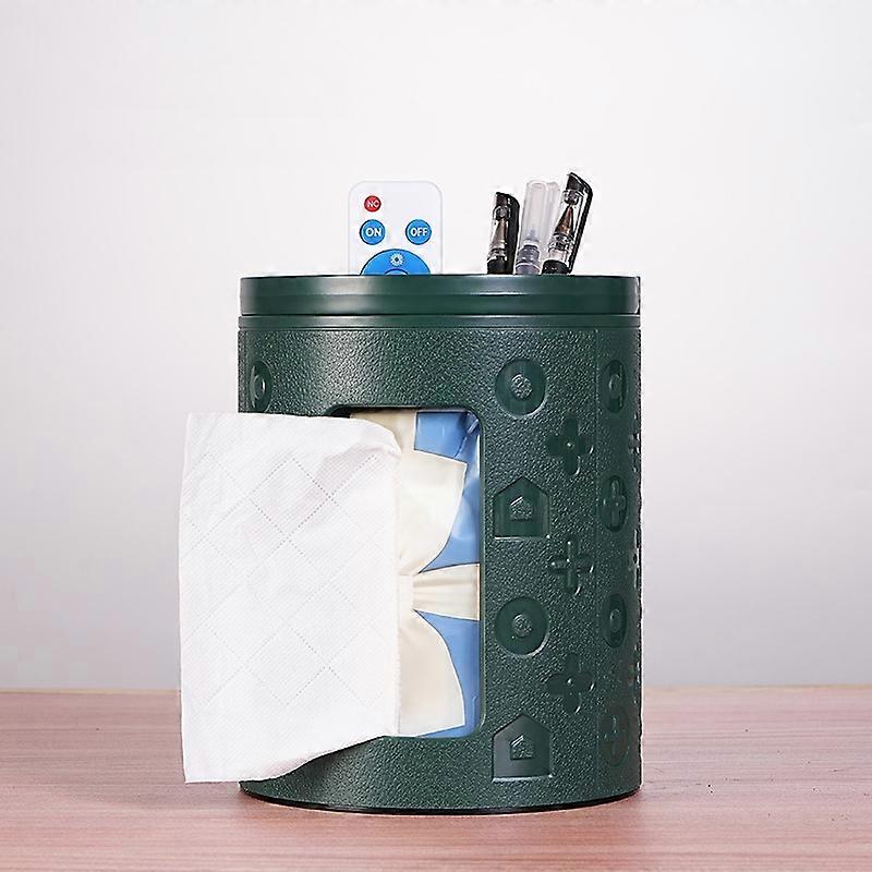 Multifunctional Desktop Tissue Box Remote Control Storage Box Organizer