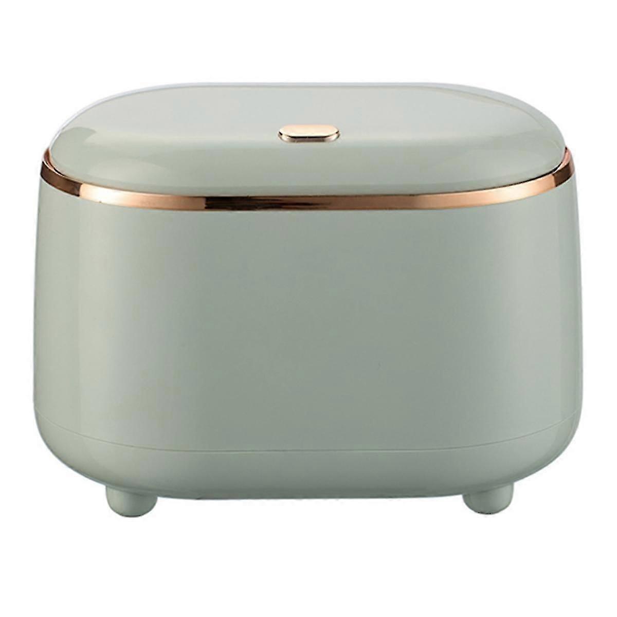 Press-Type Desktop Small Trash Can with Lid,Small Storage Bucket Tiny Desktop Waste Garbage Bin,Lig