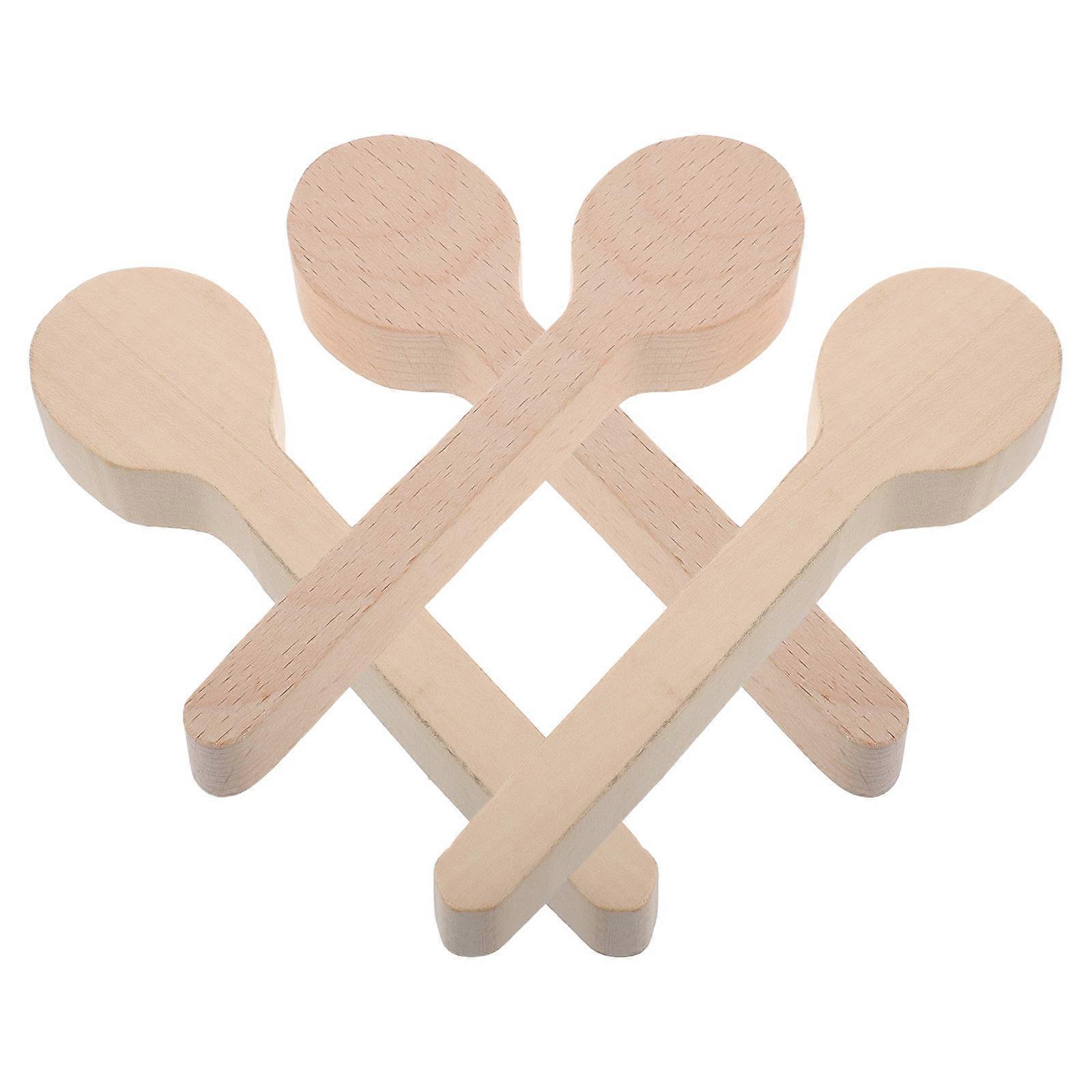 Wooden Spoon Molds Linden Wood Suitable For Diy Projects Handcrafting 4Pcs