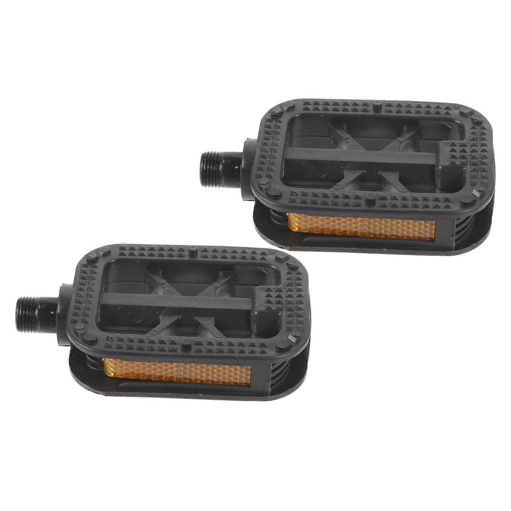 Non-Slip Bicycle Pedals for Road Bikes, Lightweight Platform Pedals with Reflective Elements for Trekking and Mountain Bikes