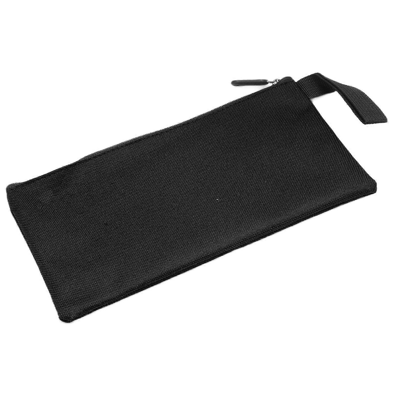 Canvas Tool Bag Durable Waterproof Portable Canvas Zipper Pouch for Items StorageBlack YMQX)