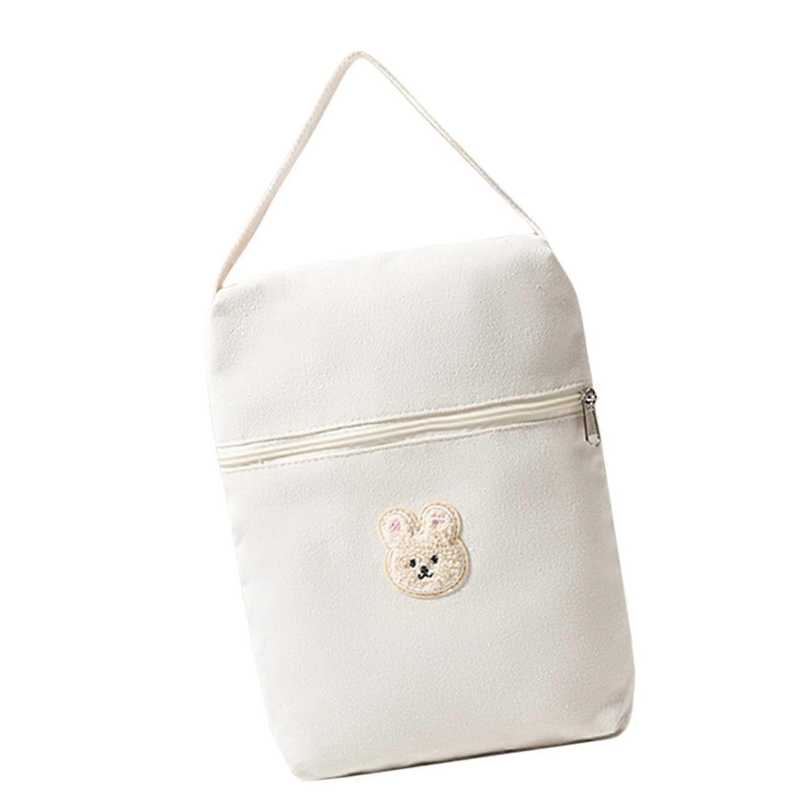 Sailcloth diaper bag with bear motif, spacious compartments for toddlers Ref: 9040