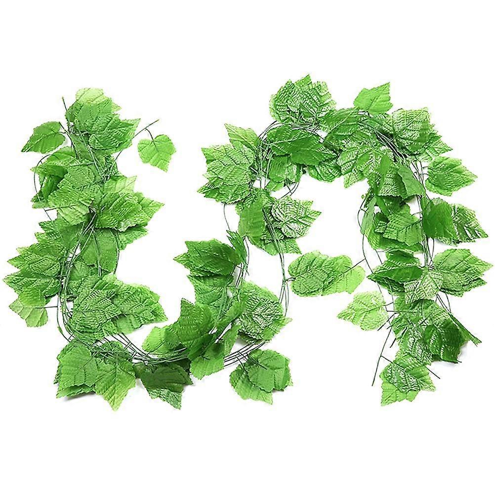 Here's a polished and professional product description based on your input:
 
**12pcs Artificial Rattan Vine Garland – Naturalistic Grape Leaf