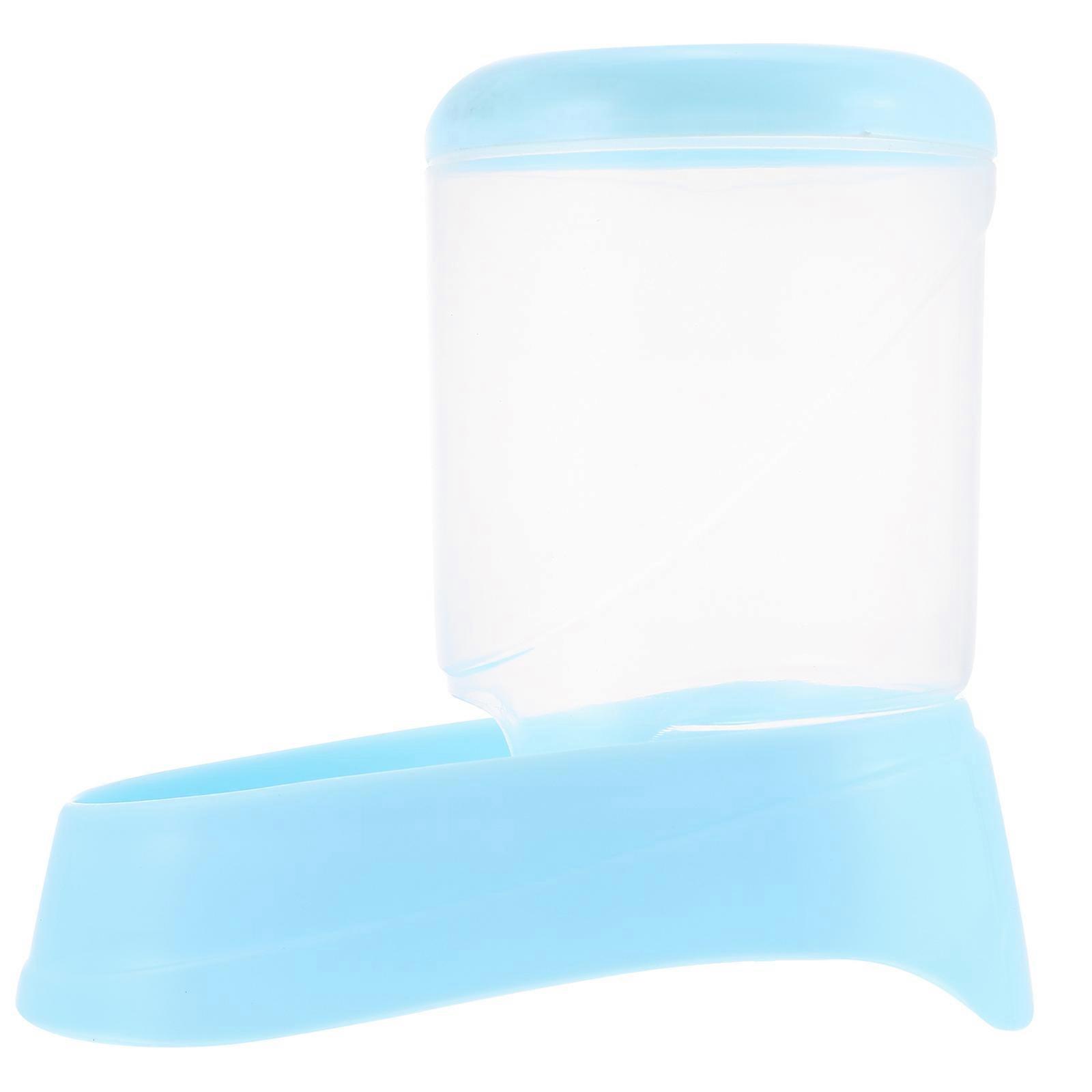 Visible Hamster Feeding Tool Refillable Feeder Automatic Feeding Device Sky-Blue 5.5×3.1×5.1in 1Pack