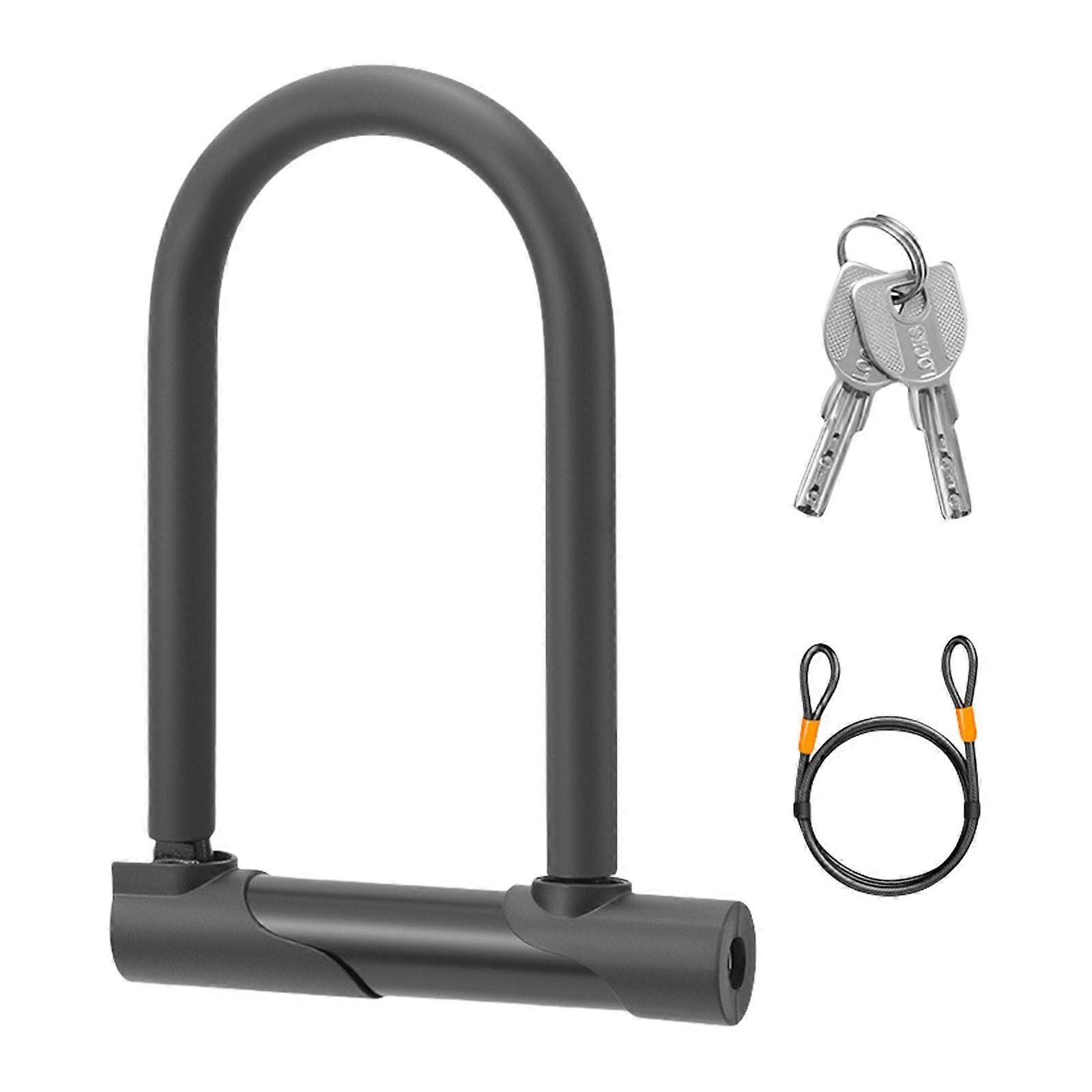 Anti-Theft Bicycle U-Lock with Key, Portable Rust-Free Lock, Heavy-Duty Theft Protection Bike Security Accessory
