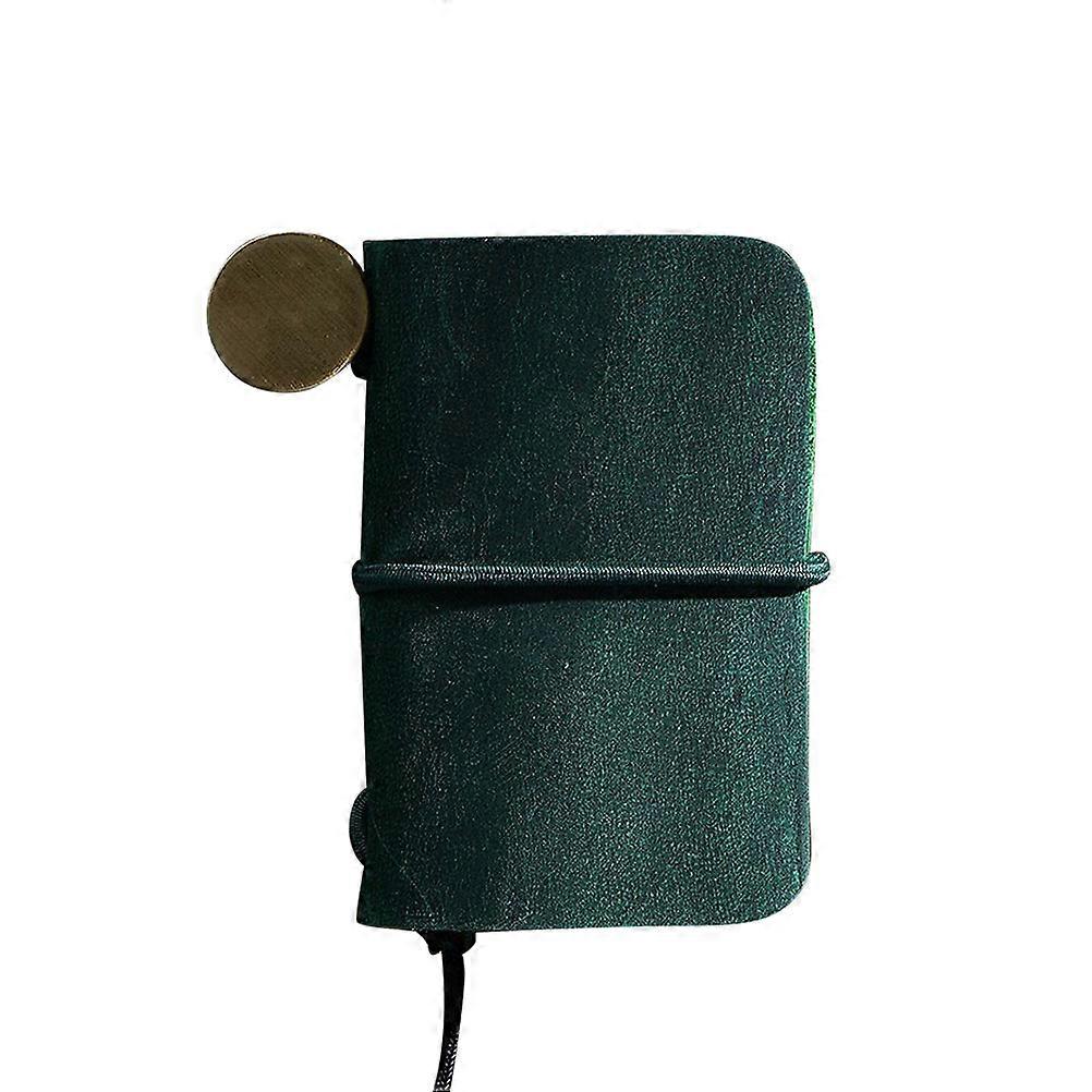 Tiny Notepad Mini Notebook For Daily Life Trips Vacations Home Office Dark Green 4.8*4.4cm Writing 1Pack