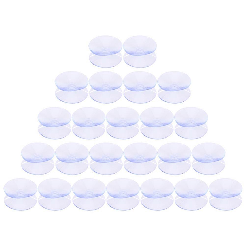 24pcs Silicone Suction Pads Double Sided Cups for Glass Table