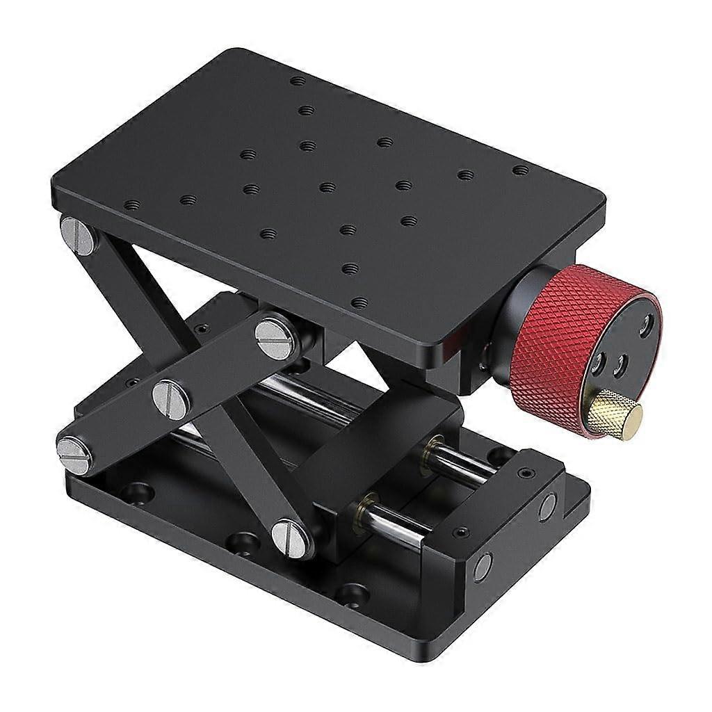 High Precision Manual Z Axis Lifting Platform 120x80mm Aluminium Alloy Table with 55mm Optical Sliding Features