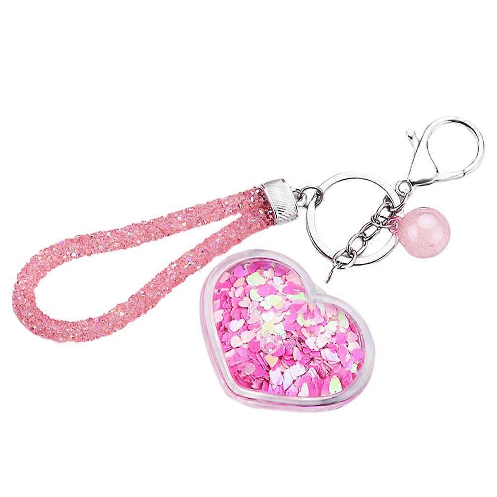 Multi Color Sequins Keychain Pendant for Hanging Keys Creative Gift Keyring Durable Acrylic Alloy