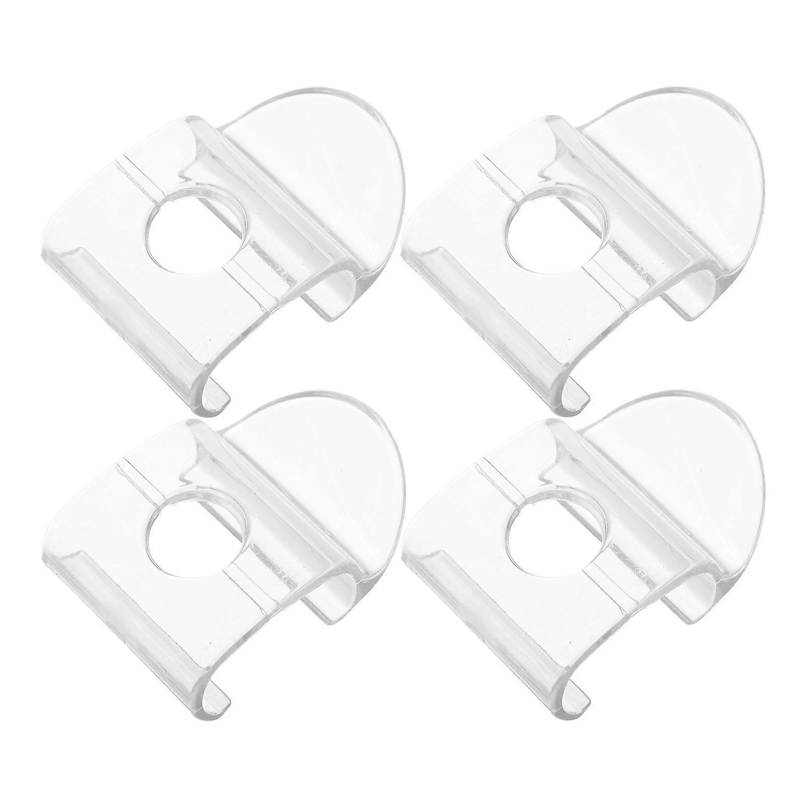 Cordless Blind Handles for Pleated Shades Transparent PVC Material 4pcs Mini Lifting Clamp Pull for