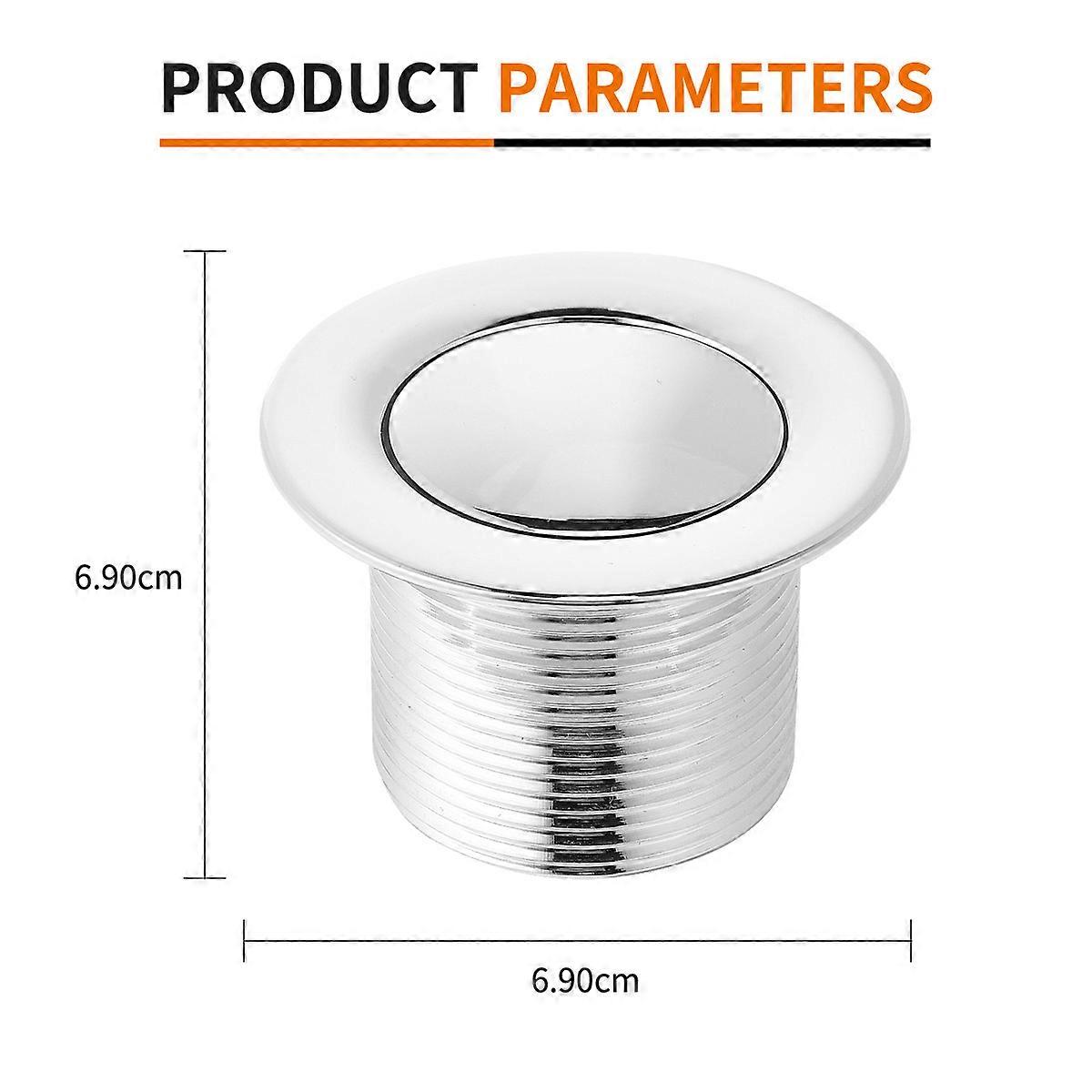 Copper Bathtub Drainer with Popup Design for Tub Use Silver Suitable for Home and Hotel 1pc