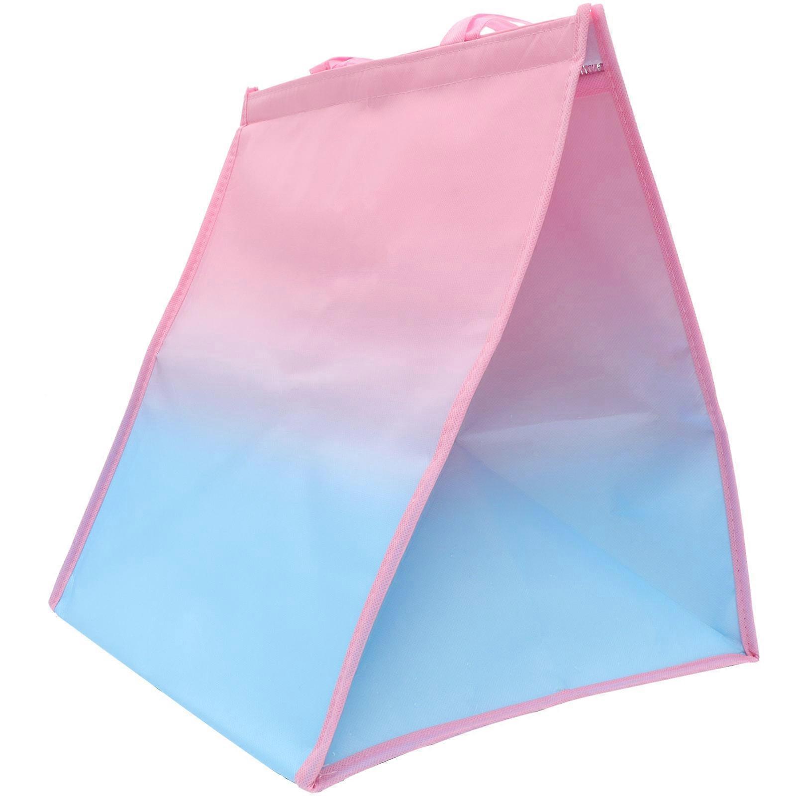 Portable Handle Food Bag Multi Stable Flat Bottom Non Woven Decorative Insulated Storage Bag