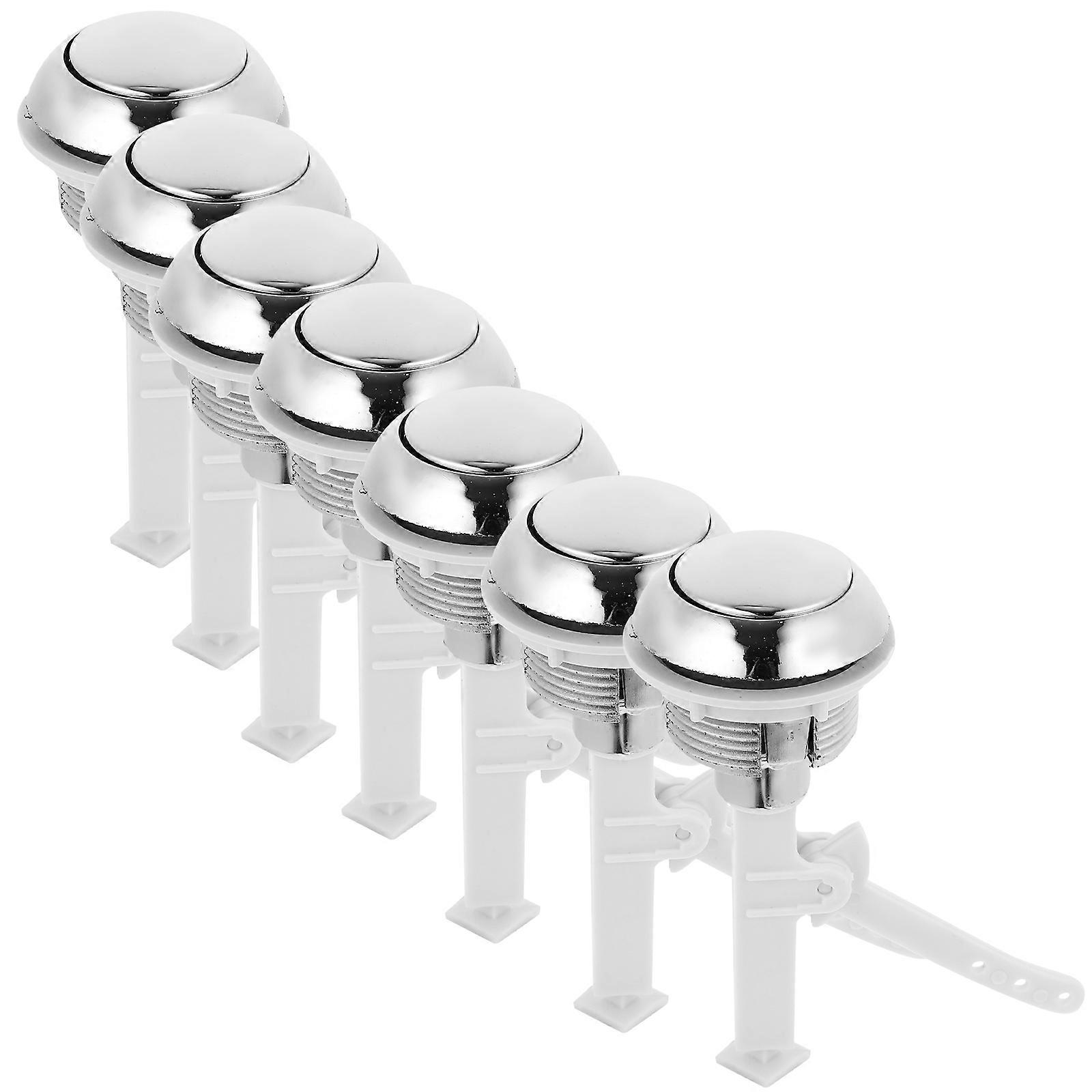 Toilet Water Tank Push Button Single Push For Office Abs 9Pcs