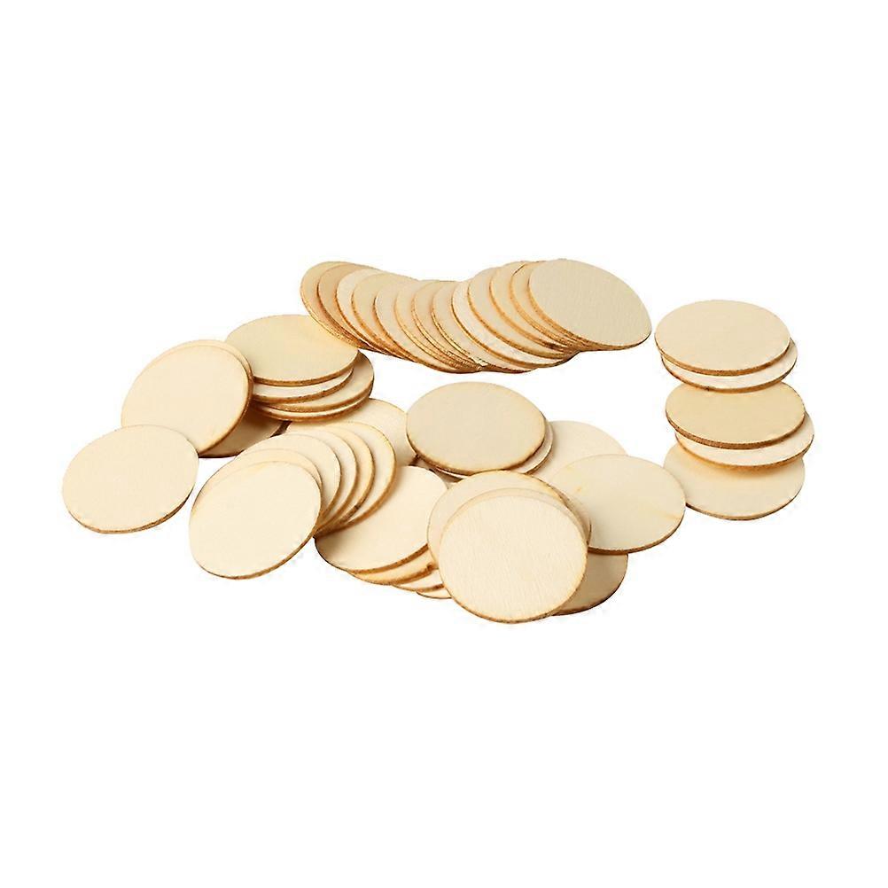 50pcs Golden Wood Piece Round for DIY Craft Decor Detail and Material