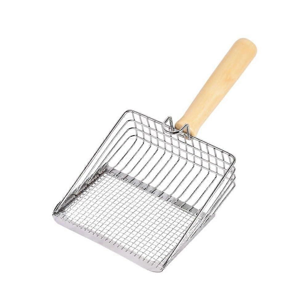 Cat litter scoop with fine holes, cat poop scoop for pets (Silver) As shown Silver