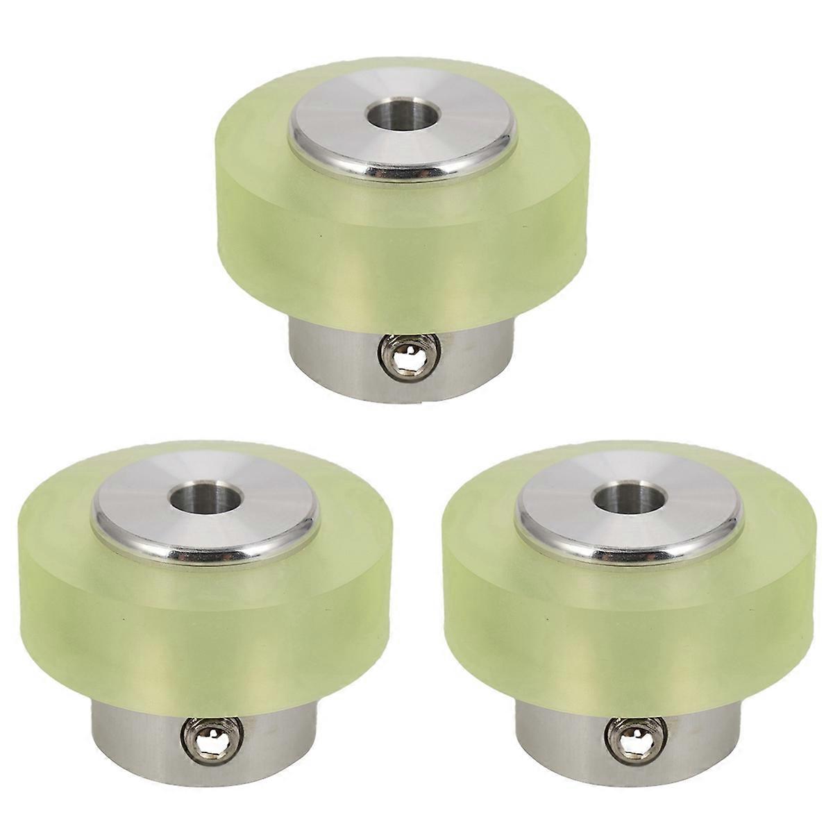 3pcs 100mm Aluminum Polyurethane Industrial Encoder Wheel Measuring Wheel for Measuring Rotary Encod