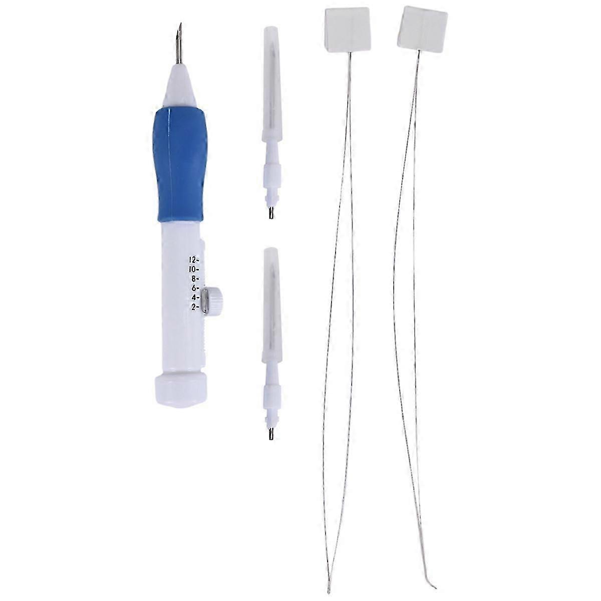 White+Blue Three Sized Embroidery needle Punch Needle Punching Punch Needle Tool Set
