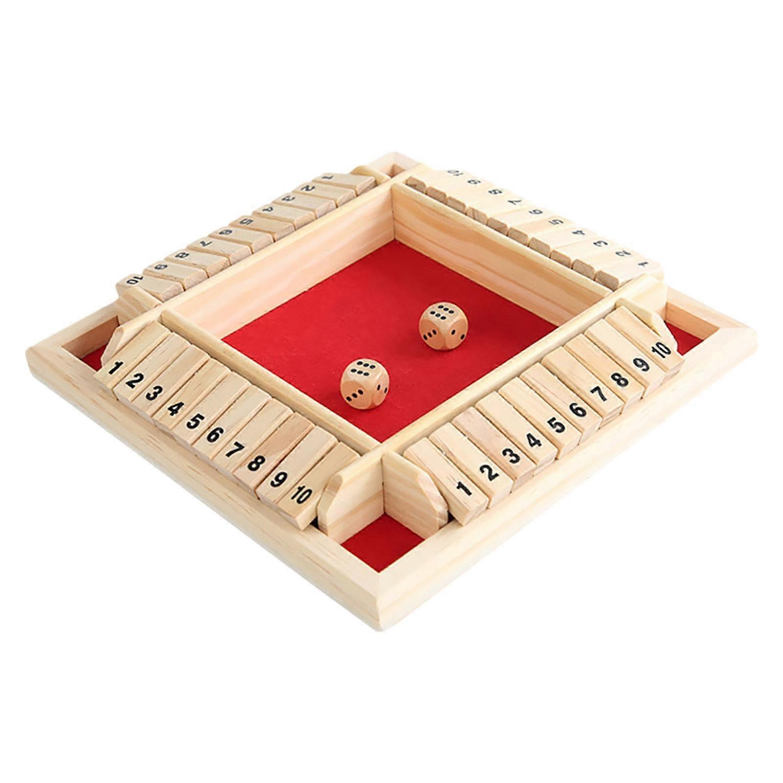 Box Würfelspiel - Math Game for Kids and Adults, Family-Friendly Strategy Game for 2-4 Players, Red Color, Ideal for Parties and Classrooms