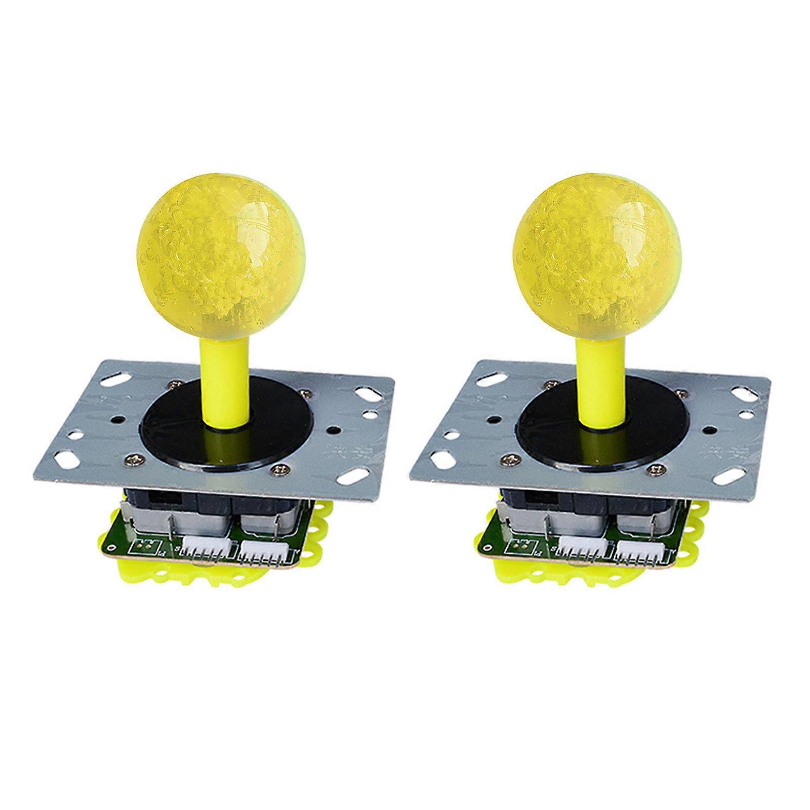 Gaming Joystick Controllers with Enhancing Effortless Setups Process Multiple Platform Support Metal Plastic Build 2pcs  Yellow