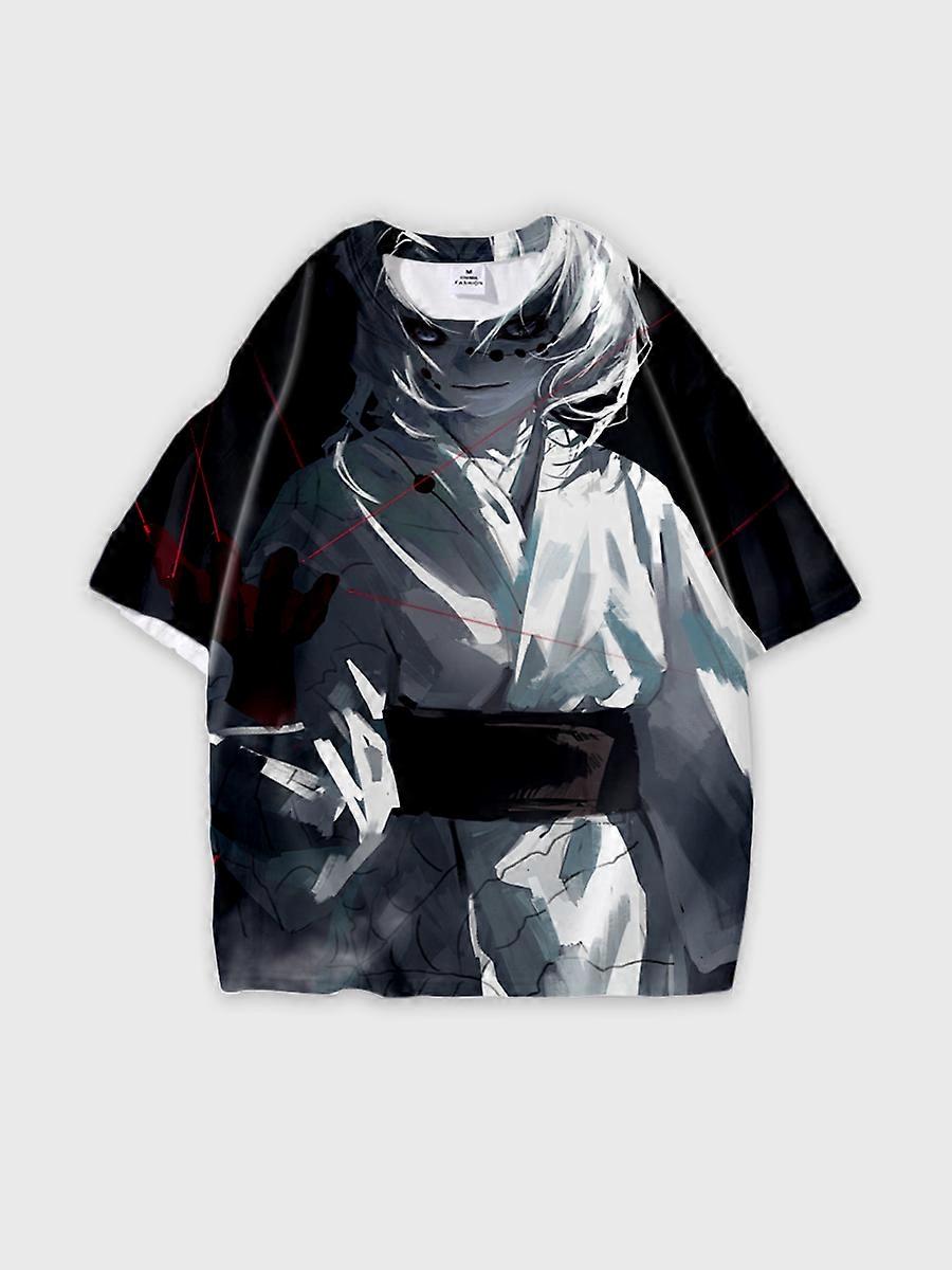 T-shirt round neck Character Pattern loose short sleeve P1590