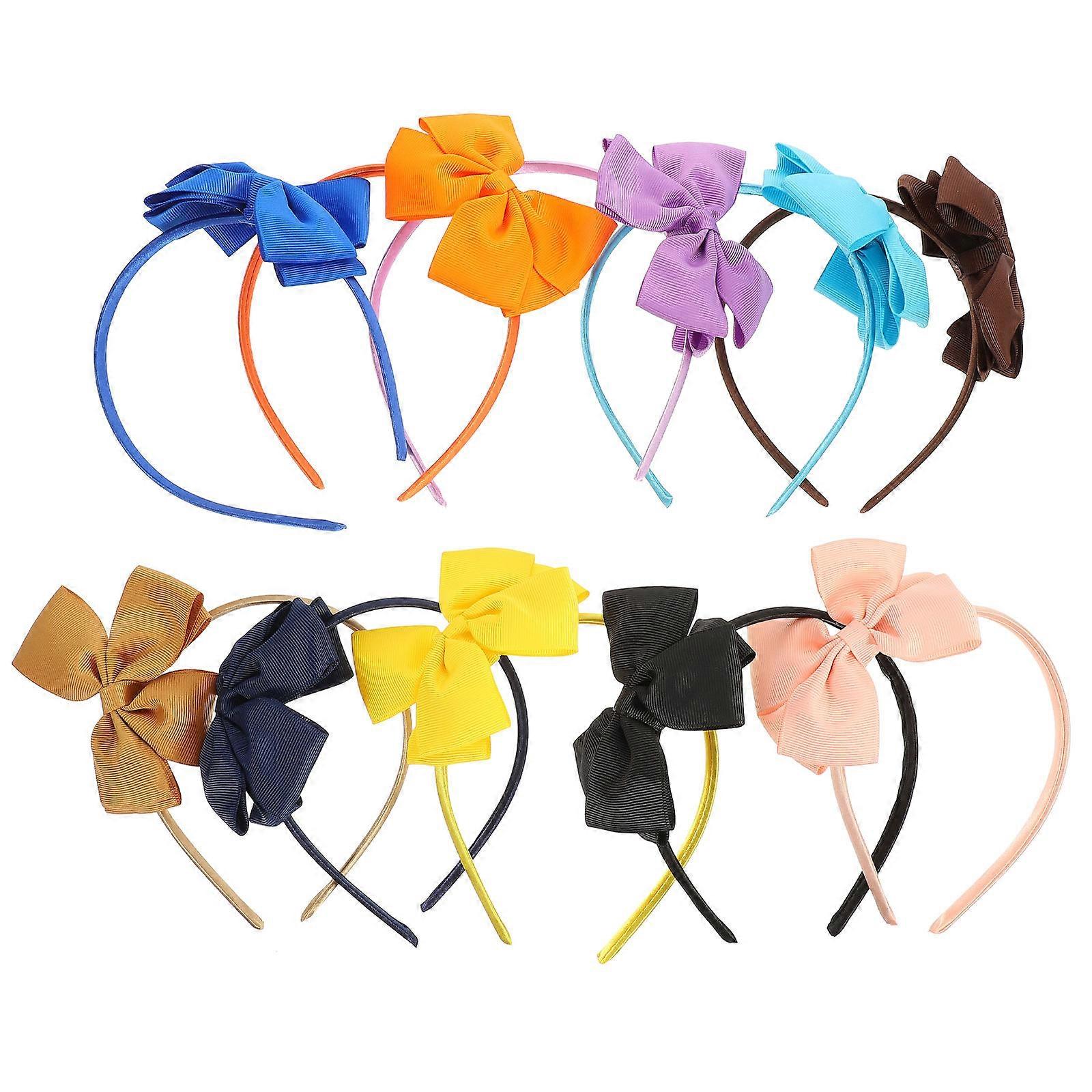 10pcs Bowtie Headbands for Durable Party Hair Accessories with Bows – Ideal for Costume, Masquerade & Themed Celebrations