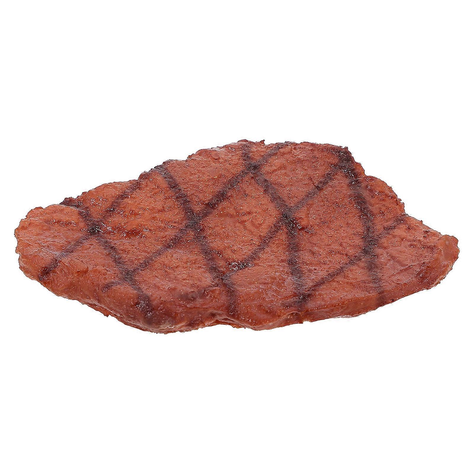 Artificial Grilled Fillet Steak Model Ornament Realistic Meat Model Adornment Dining Table Decoration 1Pack