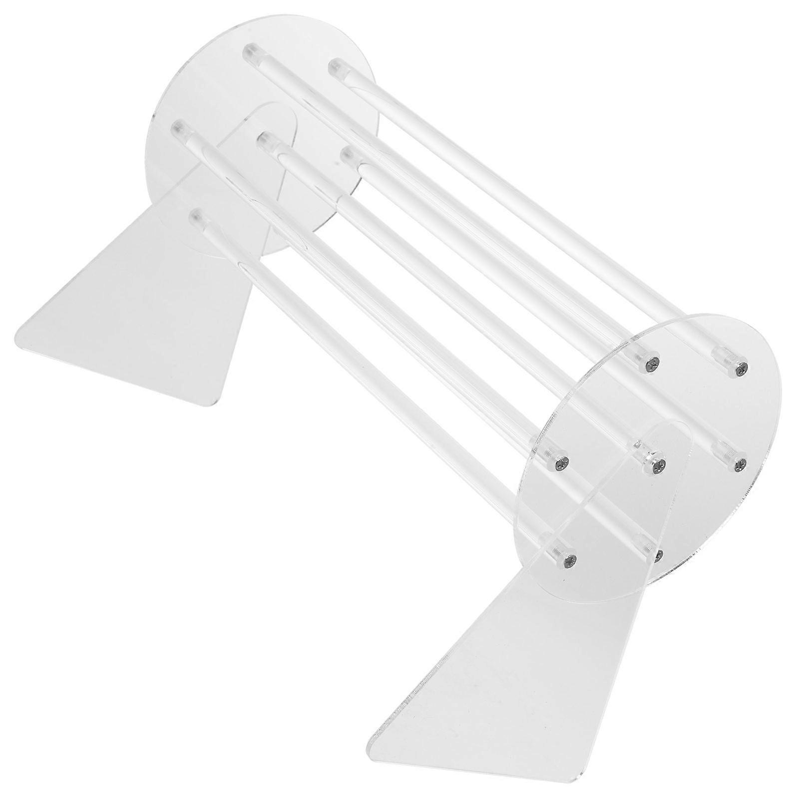 حامل عقال أكريليك دوار شفاف للشعر التبعي عرض حامل منظم دائم لعصابات الرأس ومشابك الشعر والساعات للاستخدام المنزلي