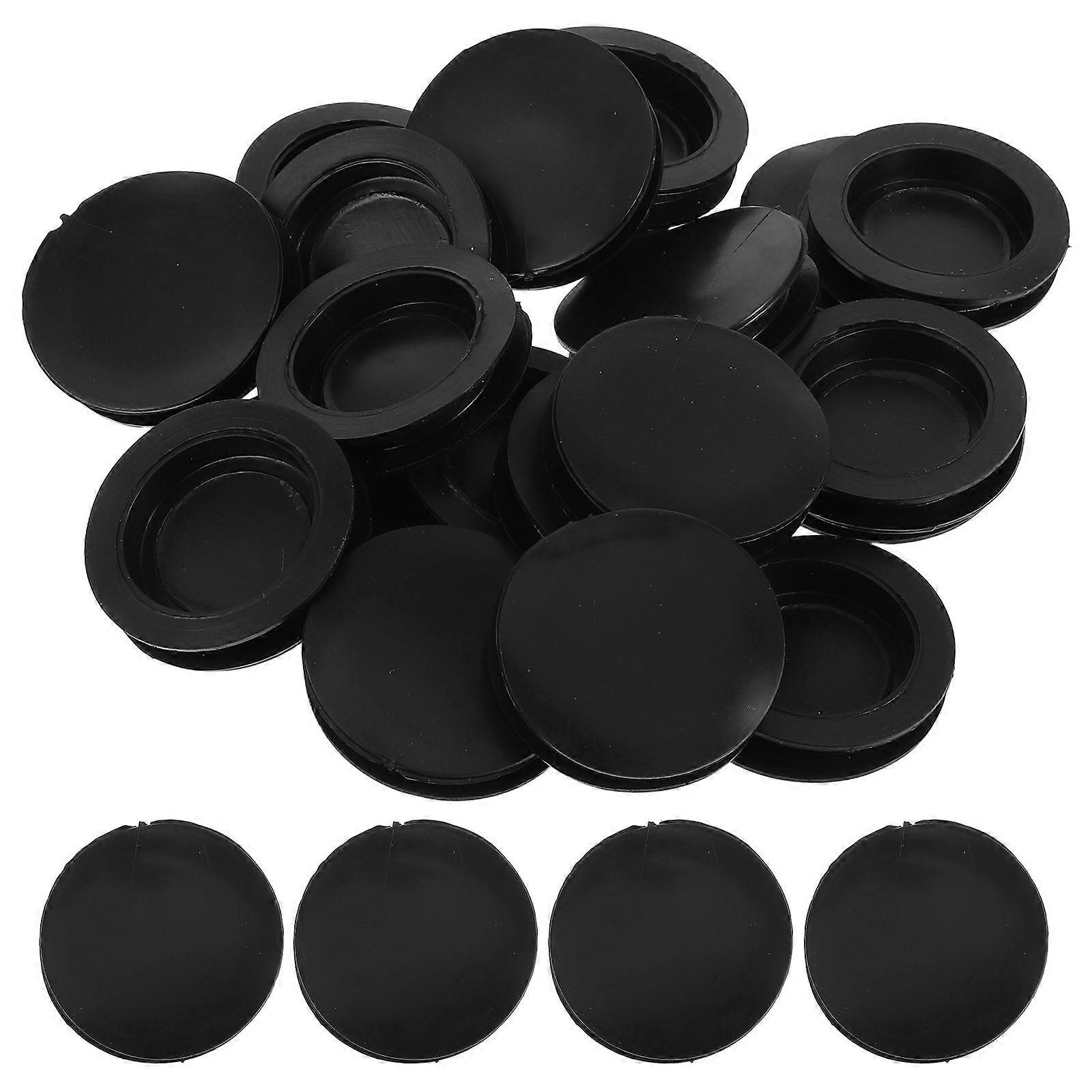 20pcs Black Rubber Piggy Bank Closure Plug Round Stopper Cover for Money Saving Box Replacement