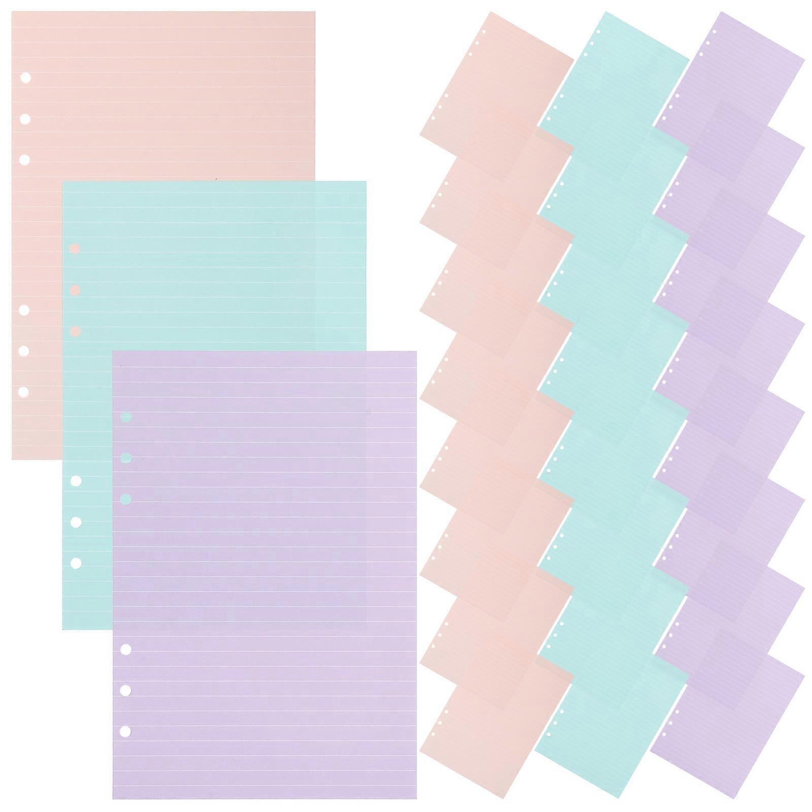 Smooth Notebook Refill Paper for Writing Assorted Color Loose Leaf Paper Practical Notepad 3 Books