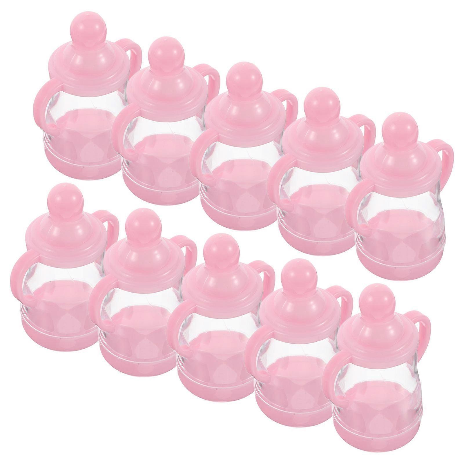 Shower Favors Plastic Candy Bottles Mini Milk For Birthdays And Holidays 10Pcs