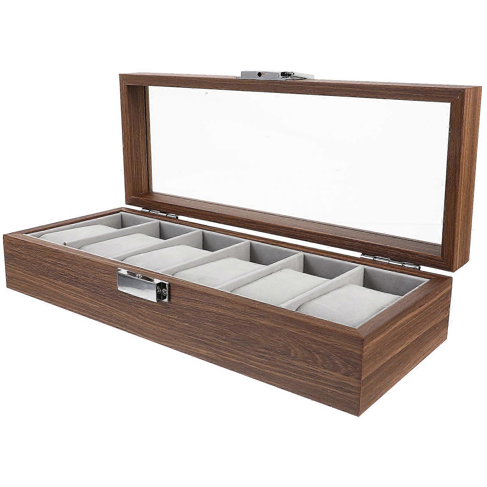 Portable Watch Storage Box for Dressing Table Multi Color 31.00X12.00X12.00CM Scratch 1Pack