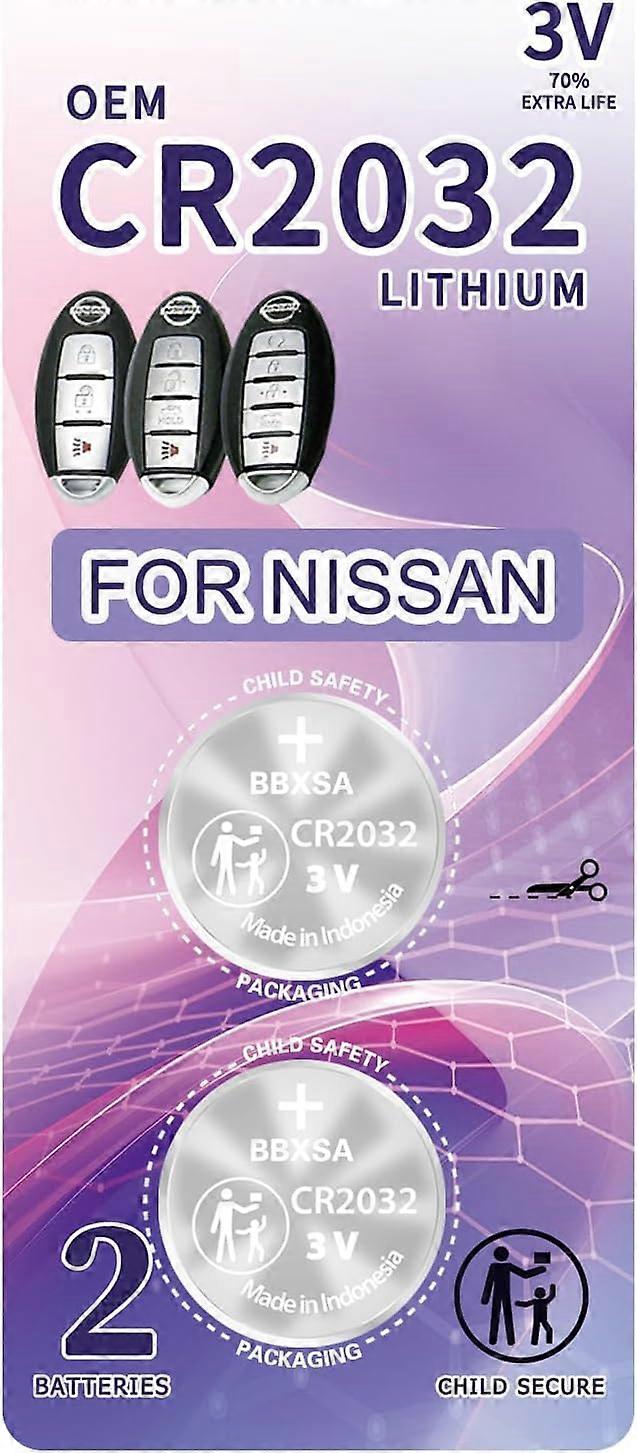 2 Pack CR2032 Replacement Smart Remote Key Fob Battery OEM fits Key case Shell