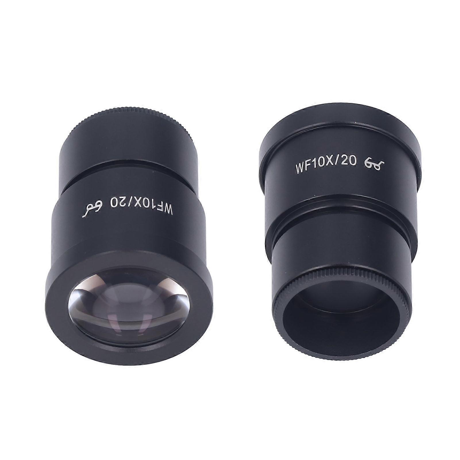 Microscope Lens WF10X/20 Laboratory Stereo Microscope Lens 30mm Interface High Eye Point Wide Angle Eyepiece