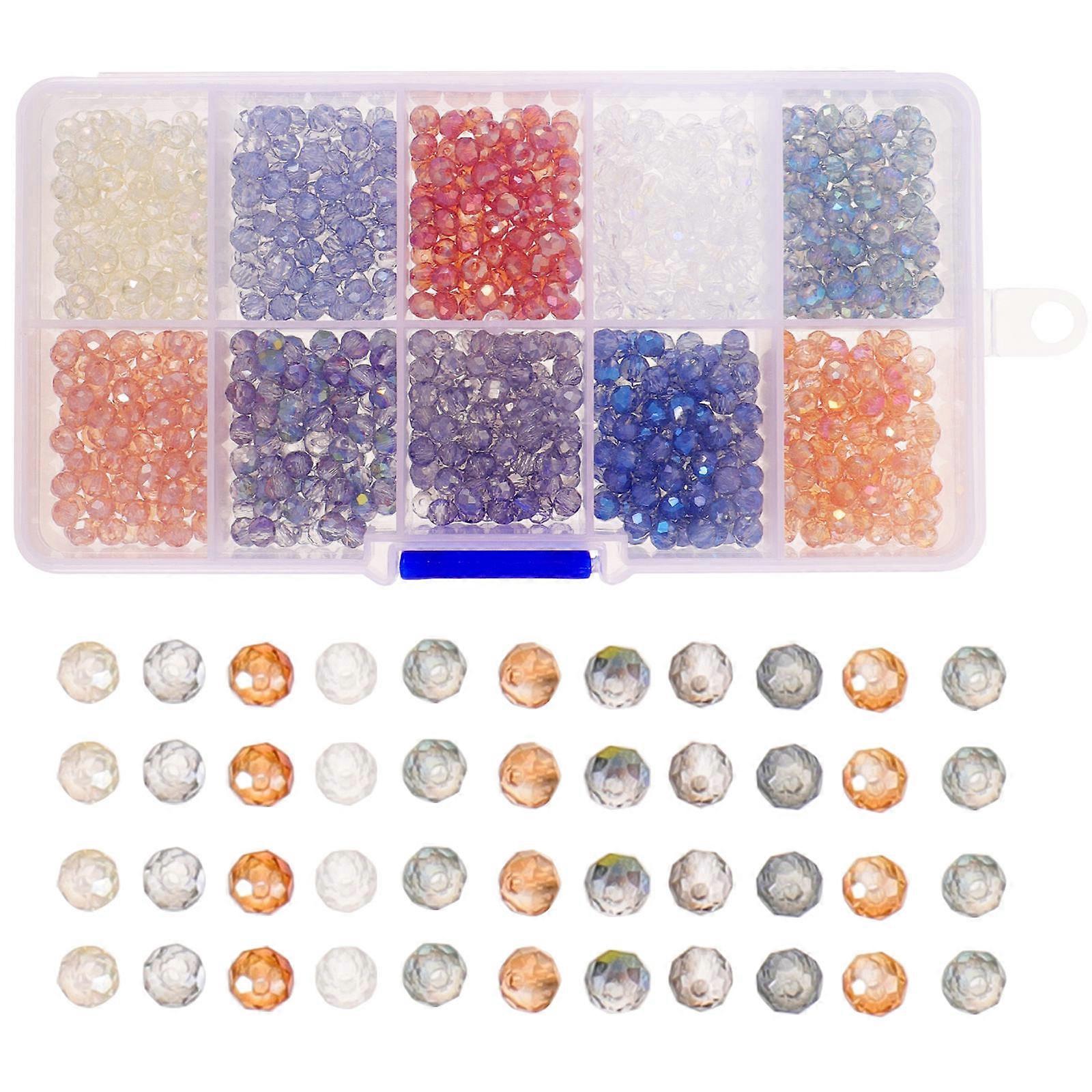 Glass Beads for Bracelets & Necklaces Durable Smooth DIY Jewelry Making Spacer Beads Bulk Box