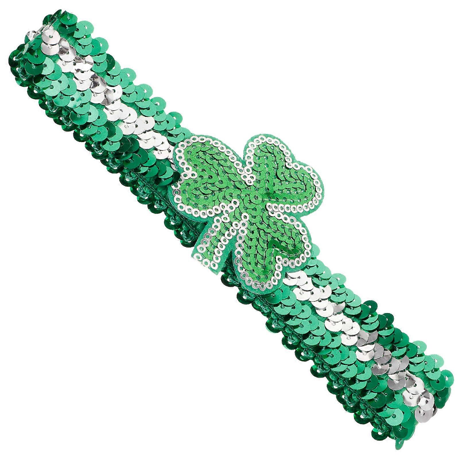 Beautiful Shamrock Headband St Patrick's Day Occasions For Women 1Set Vibrant Green Party Headwear