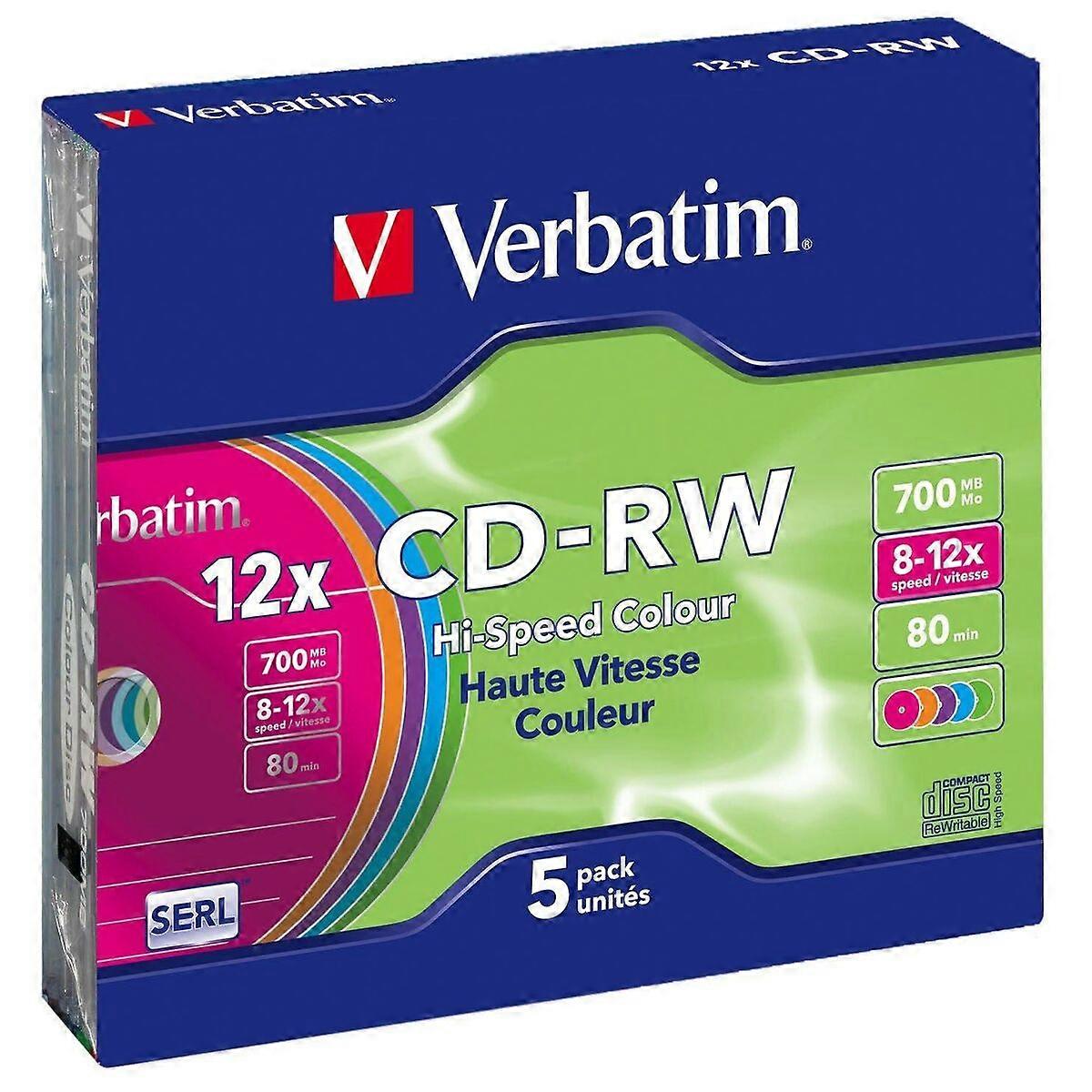 CD-R αυτολεξεί CD-RW έγχρωμο 12x 700 MB 12x (5 μονάδες)