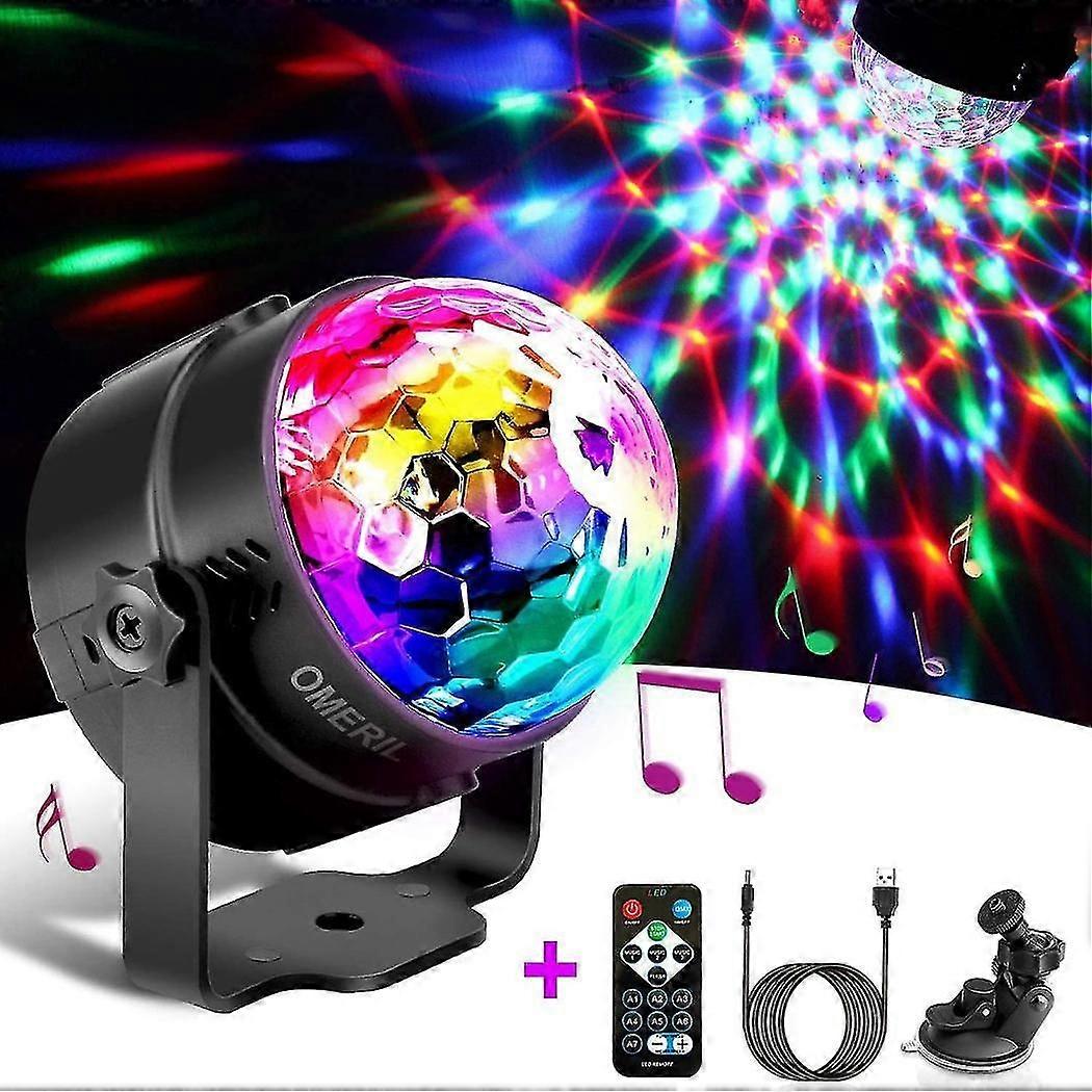 Disco Ball Led Party Lamp, Music-controlled Disco Light Effects, Disco Light With Usb Cable, 360 Rotatable Party Light With Remote Control