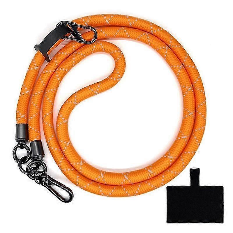 Type E 10mm Crossbody Phone Lanyard Polyester Anti-Lost Neck Hanging Strap with Tether Tab
