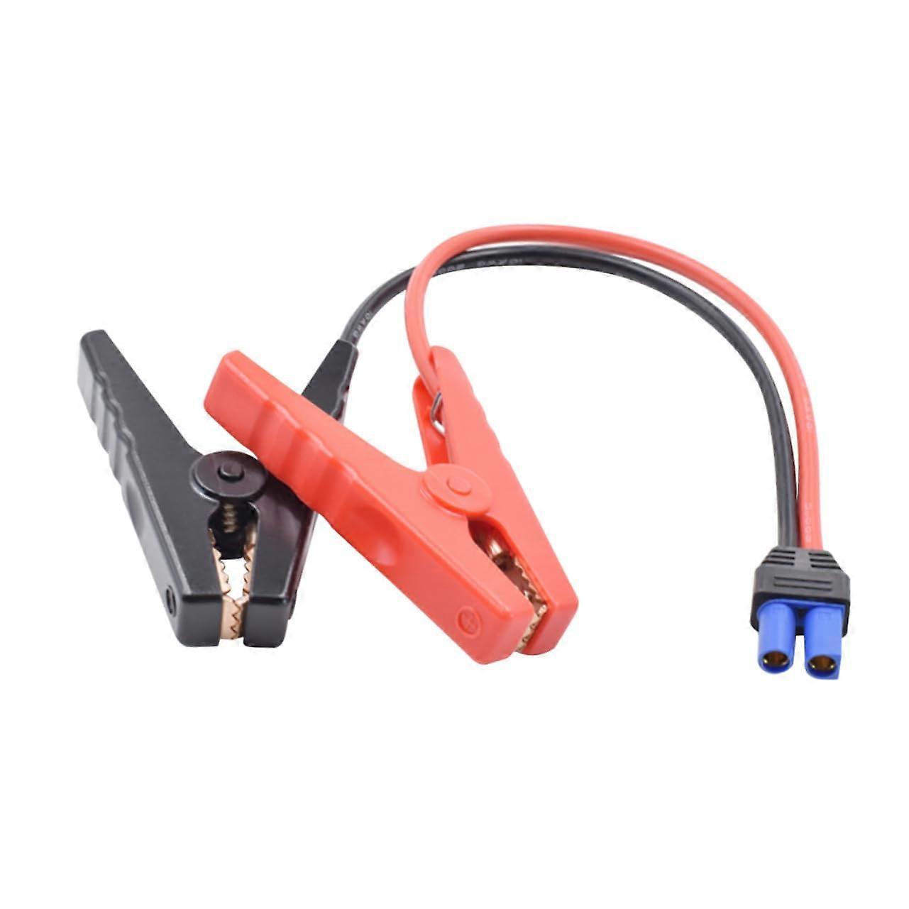 Car Emergency Start Power Cable Clip Crocodile Clips for Jump Starting 12V Batteries, Anti-Reverse Design, Heavy-Duty Clips