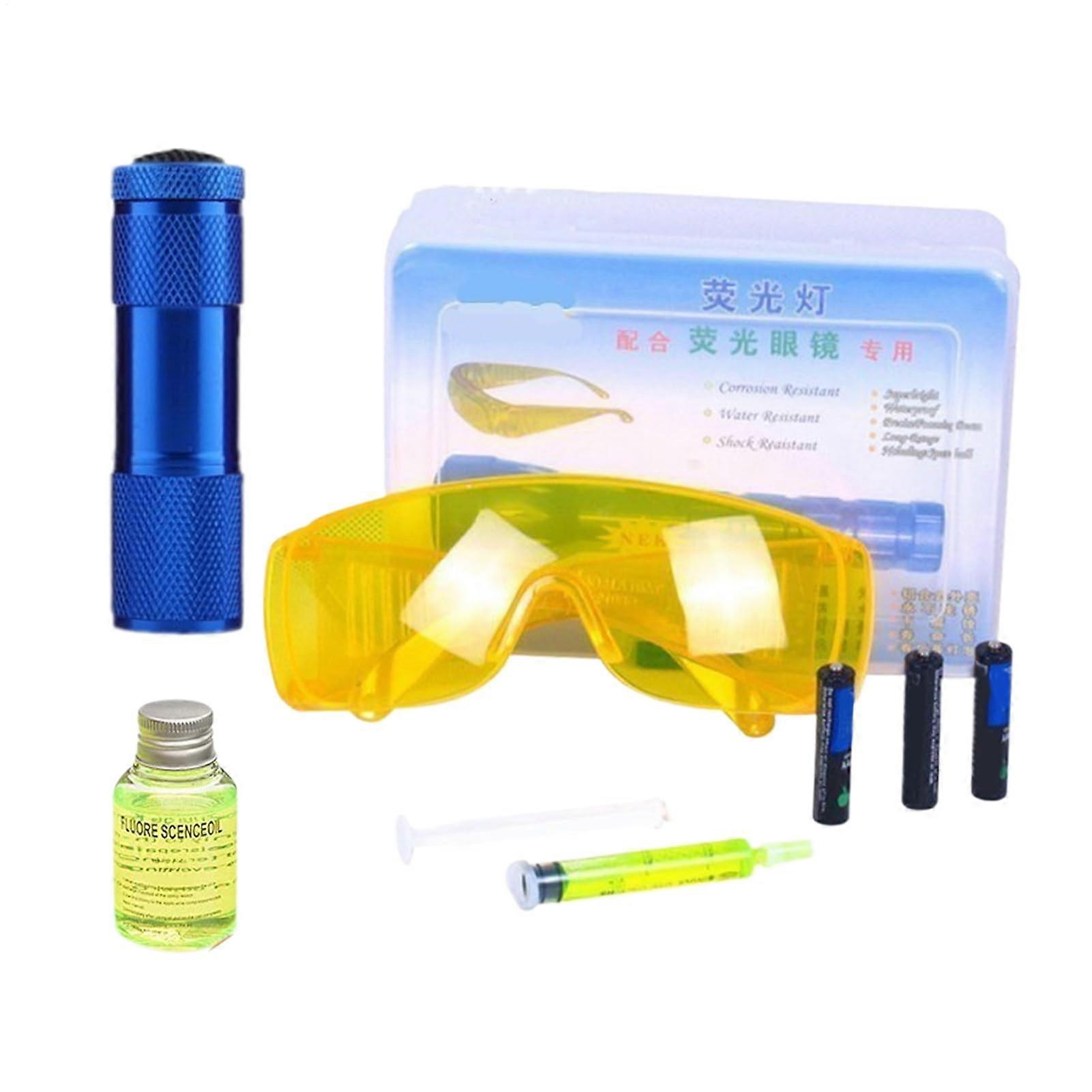 Air Conditioner Leak Detector Complete Set, Flashlight AC Leak Detection Kit  Efficient Leak Detector Test Light for Refrigerators Freezers