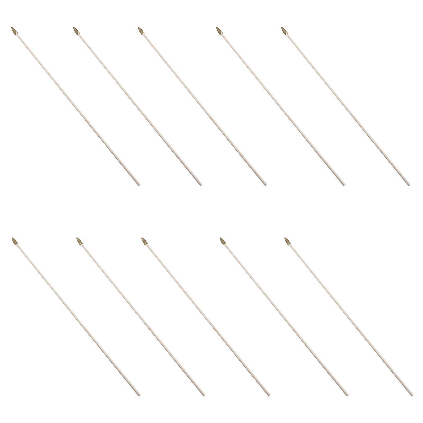 Wooden Flag Poles 10pcs Set   Durable, Lightweight, and Easy to Install for Sporting Events and Handheld Use