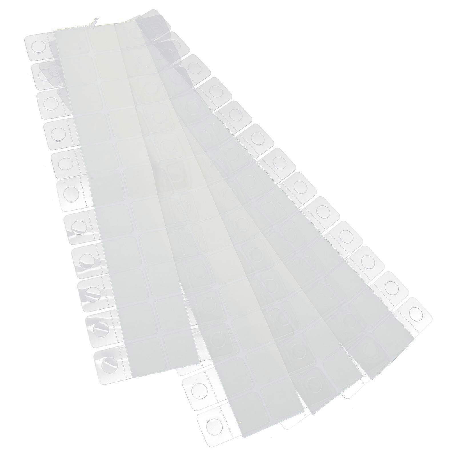 Clear Self Adhesive Display Hooks 100pcs Transparent Tabs for Hanging Lightweight Items in Retail Stores and Supermarkets