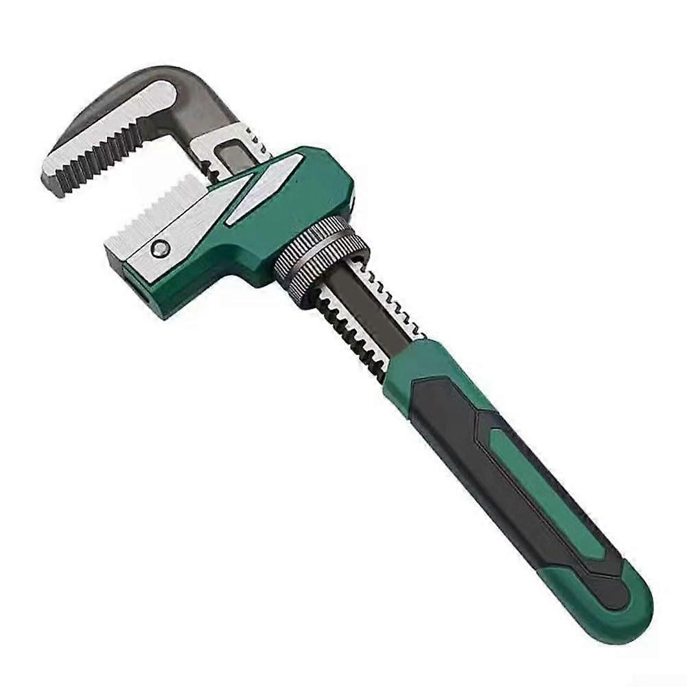 Adjustable Right Angle F-Type Wrench for Plumbing, Stainless Steel, 80mm Jaw Opening, High Torque Grip