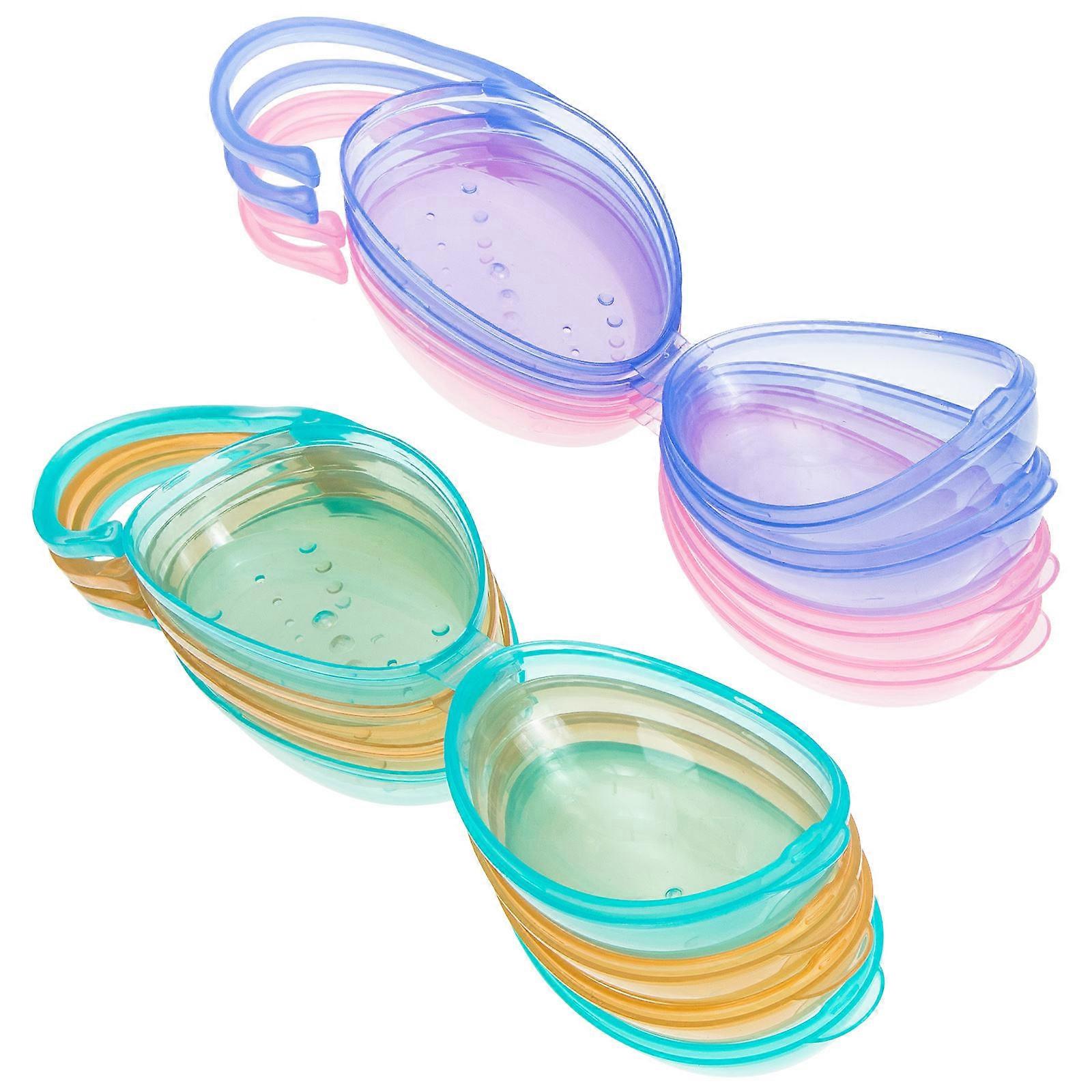 Pacifier Carrier Case 8Pcs Compact Size Organizer For New Moms Outdoor Use Durable Hygiene Storage