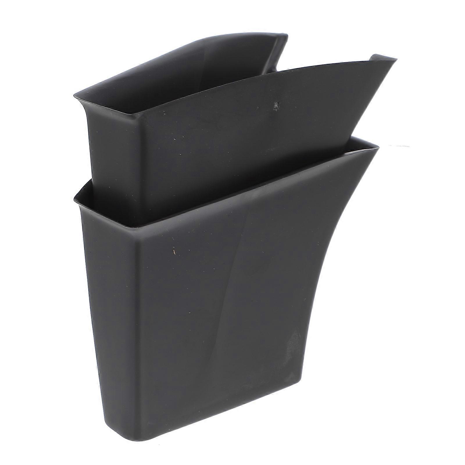 Car Armrest Hidden Storage Box 2Pcs Rectangular Organizer For Car Interior Keeping Items Tidy In Black Color