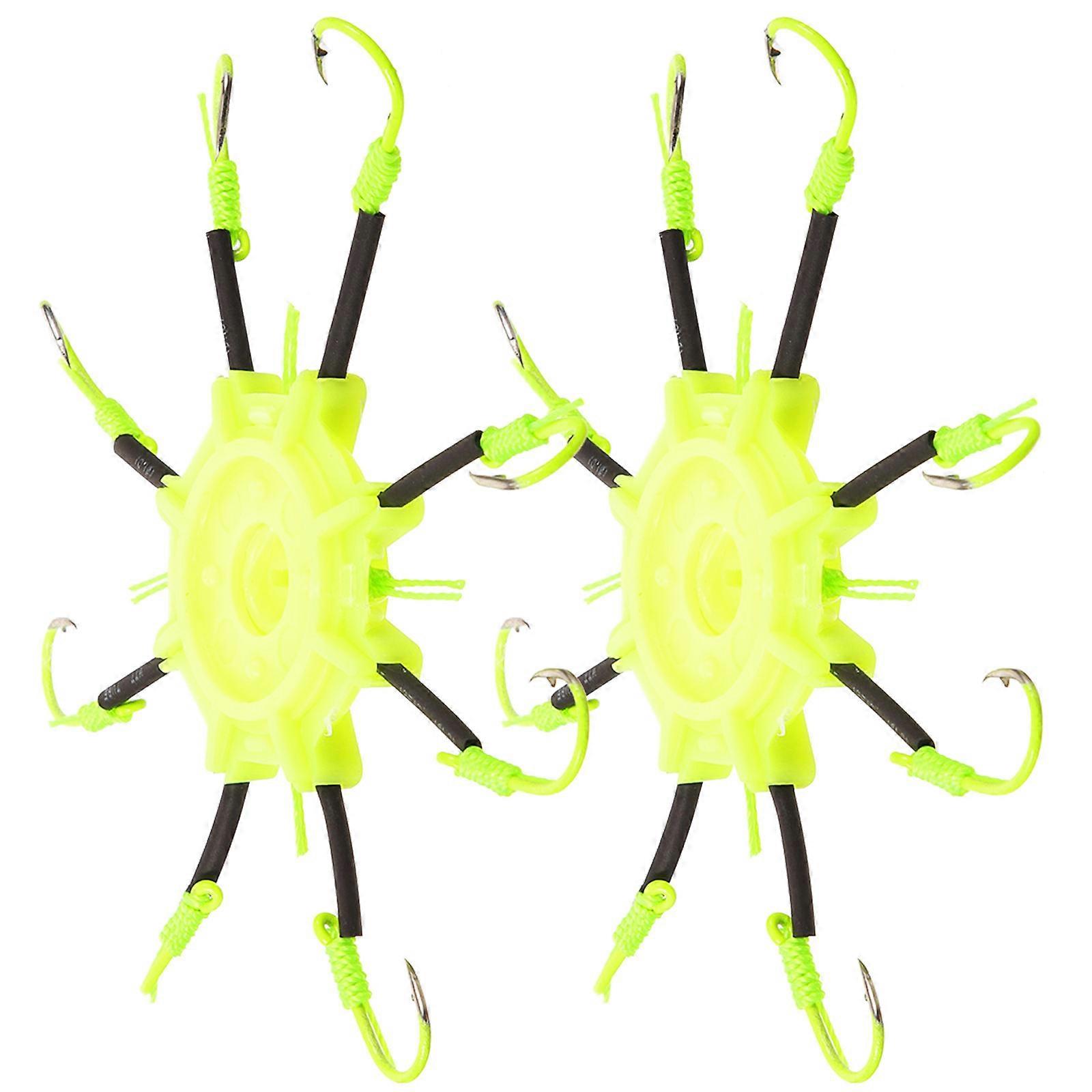 It sounds like you're referring to a product listing or description for **fluorescent squid hooks** used in night fishing. Here's a breakdown of the