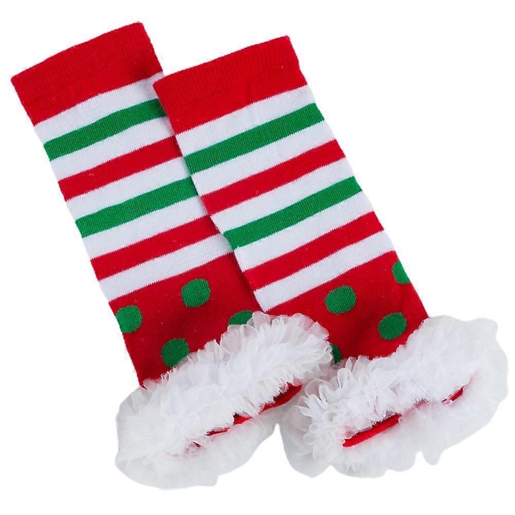 Here's a refined and engaging product description for your **Christmas Style Leg Sock Covers Elastic Cotton Xmas Socks with Colorful Dot