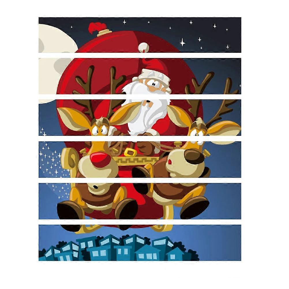 Decorative 3D Christmas Sticker For Resorts Staircase Multi Durable Adhesive Backing 1 Set