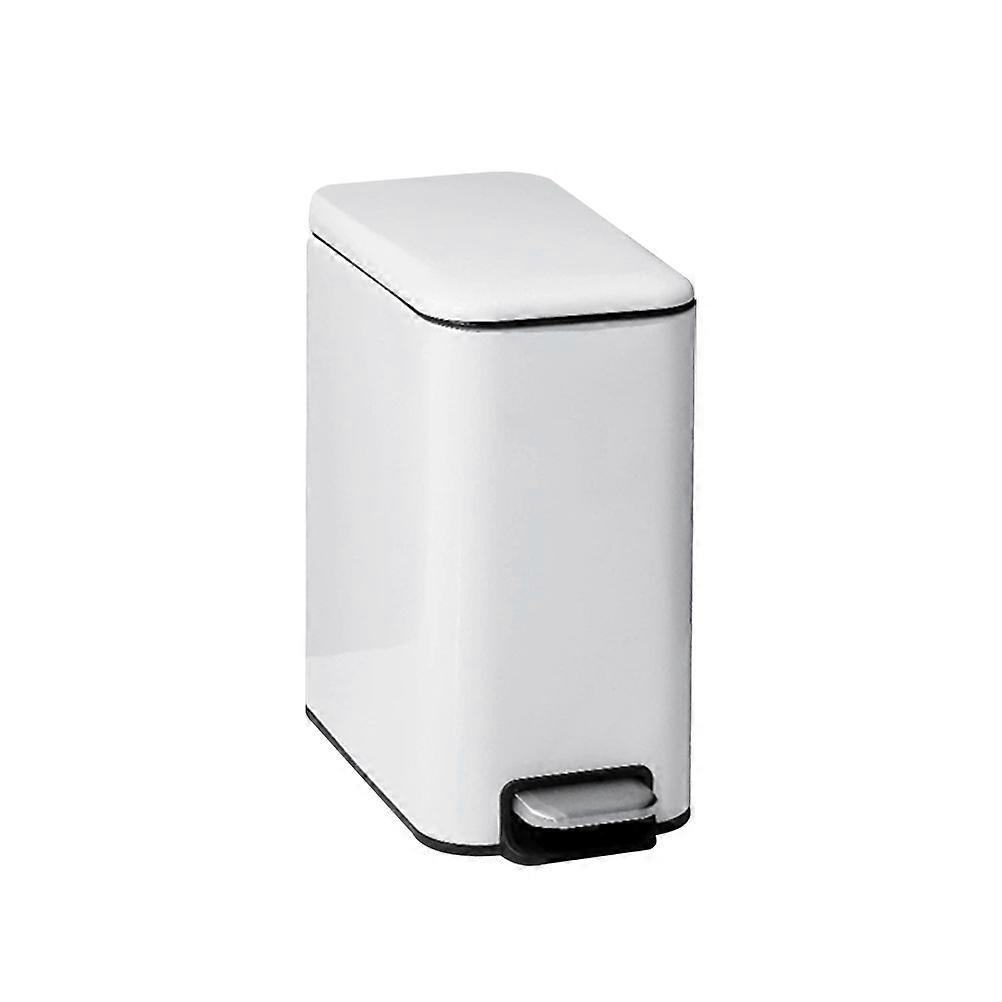 Stainless Steel Pedal Trash Can for Home Use White Color Durable and Space Saving 10.5 Gallons